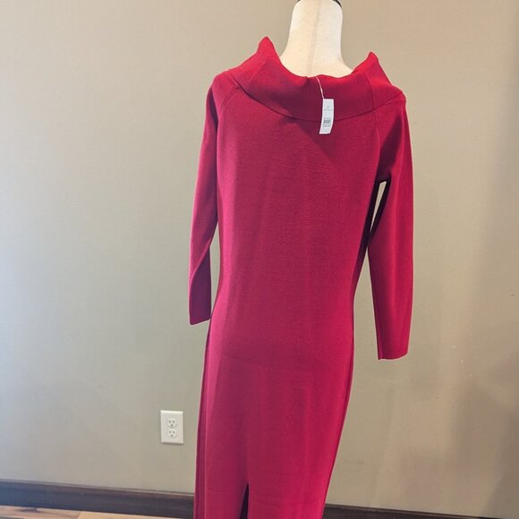 Ann Taylor Off The Shoulder Midi Sweater Dress - Picture 9 of 9